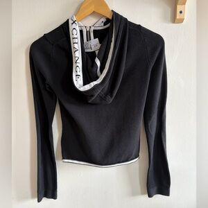 Vintage Armani Exchange Zip-Up Hoodie - Size S - Black